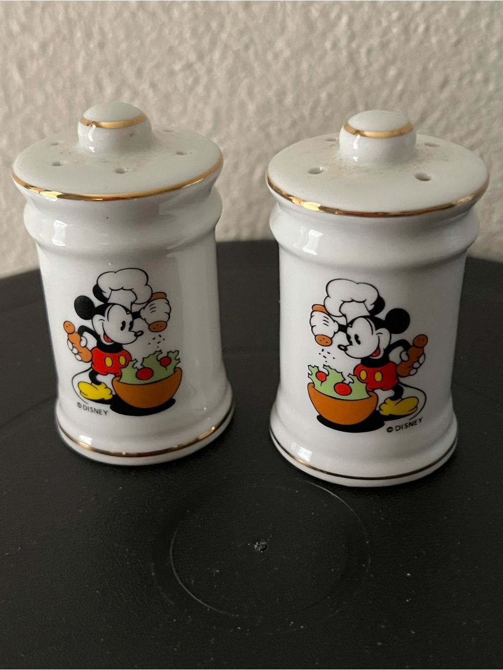 Disney Mickey Mouse Chef Salad Salt and Pepper Shakers